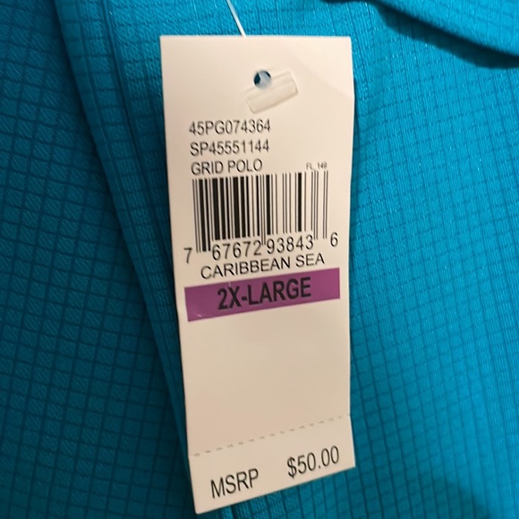 Izod Golf XXL Men’s shirt “Caribbean Sea” - Picture 3 of 4